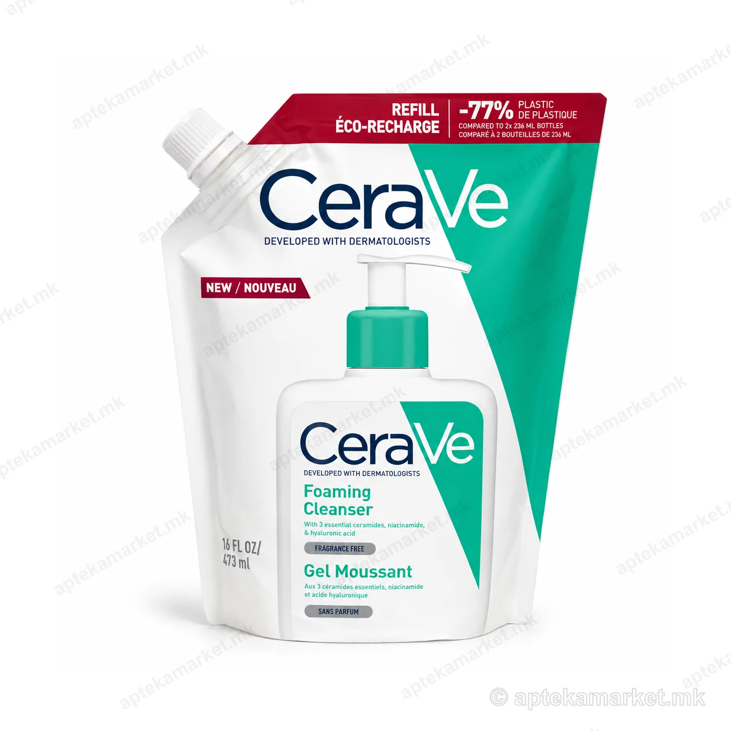 CeraVe CeraVe Foaming Cleanser рефил 473 ml пакување