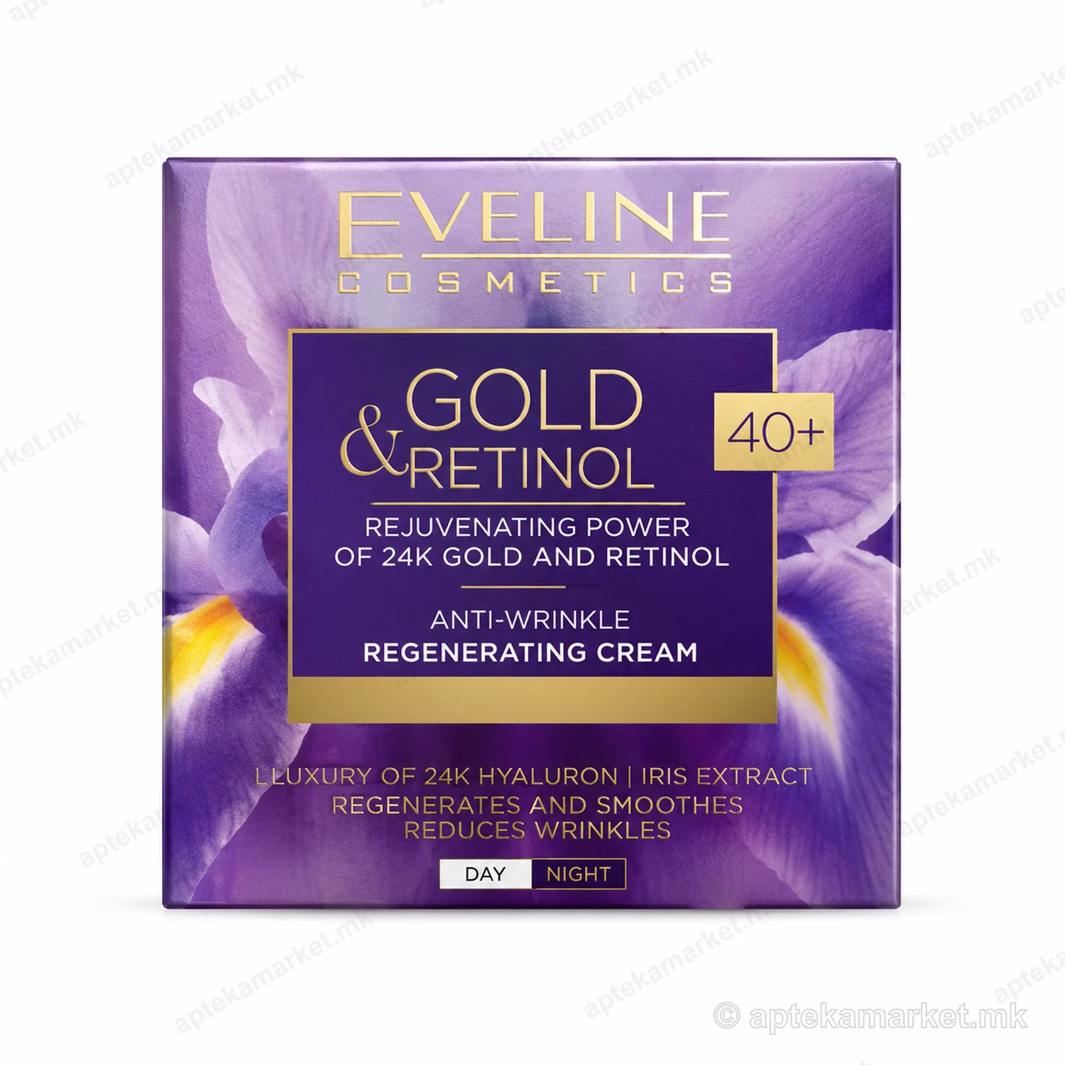 Eveline Gold & Retinol Rejuvenating Cream 40+ пакување