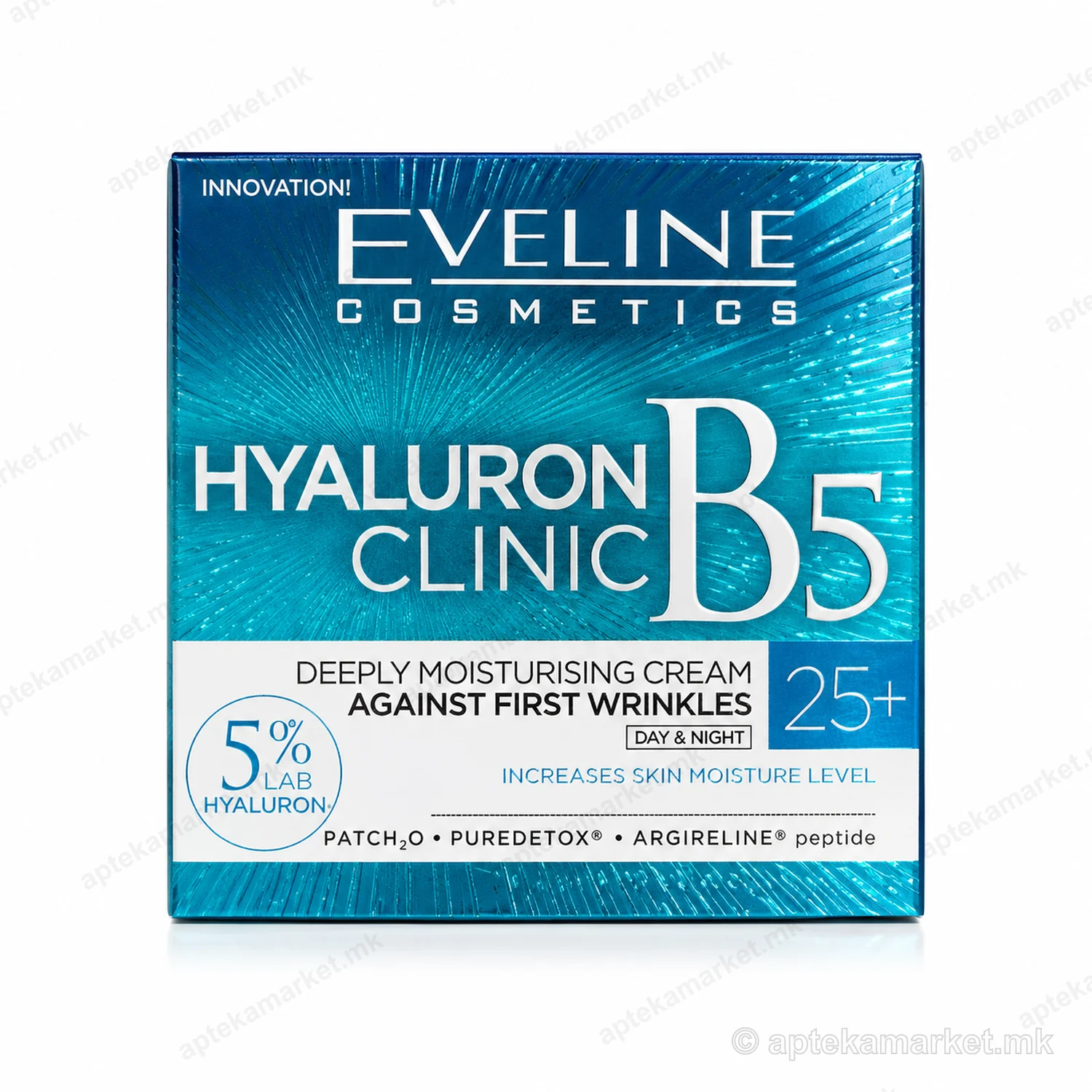 Eveline Hyaluron Clinic B5 Deeply Moisturising Cream 25+ пакување