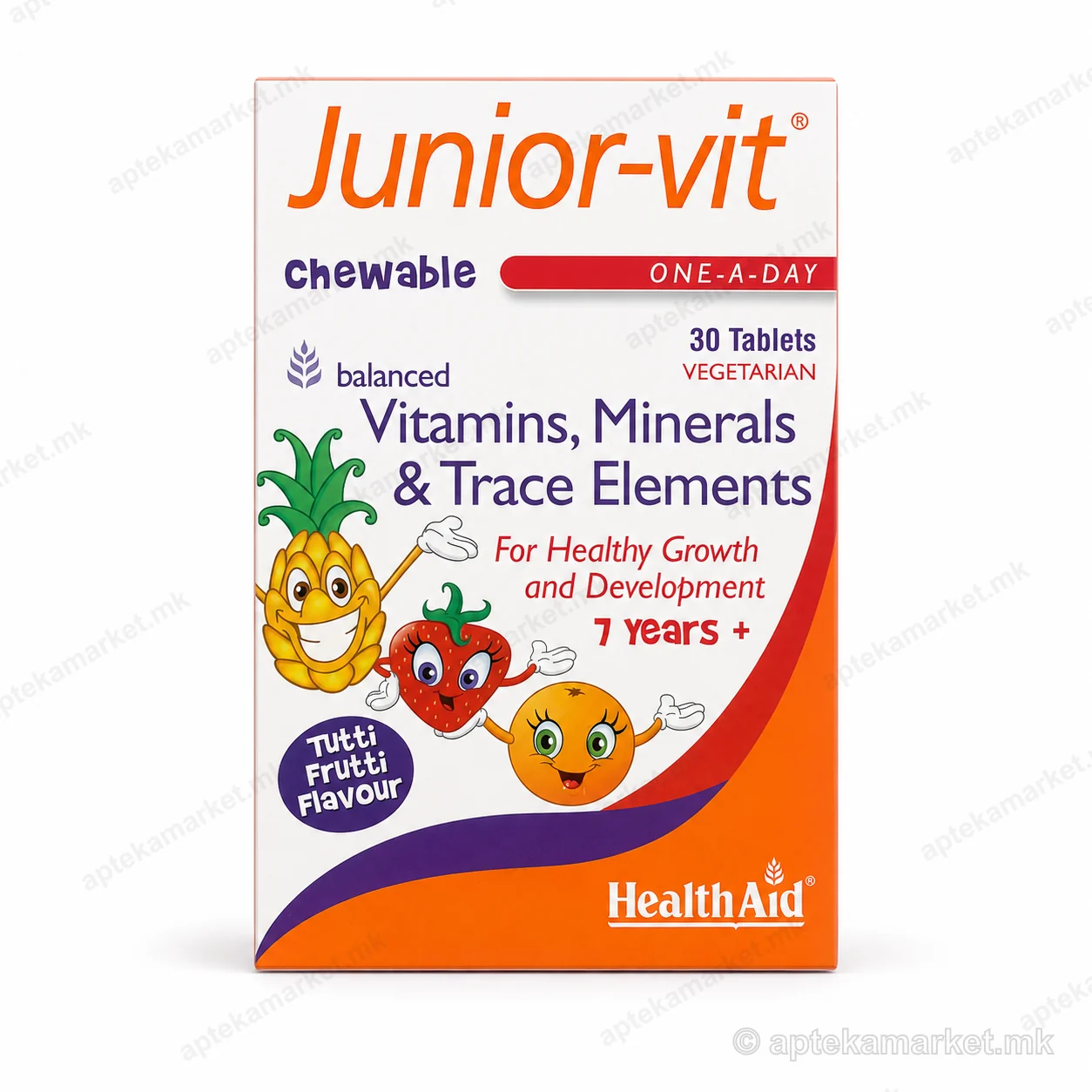 HealthAid Junior-vit chewable таблети пакување 30