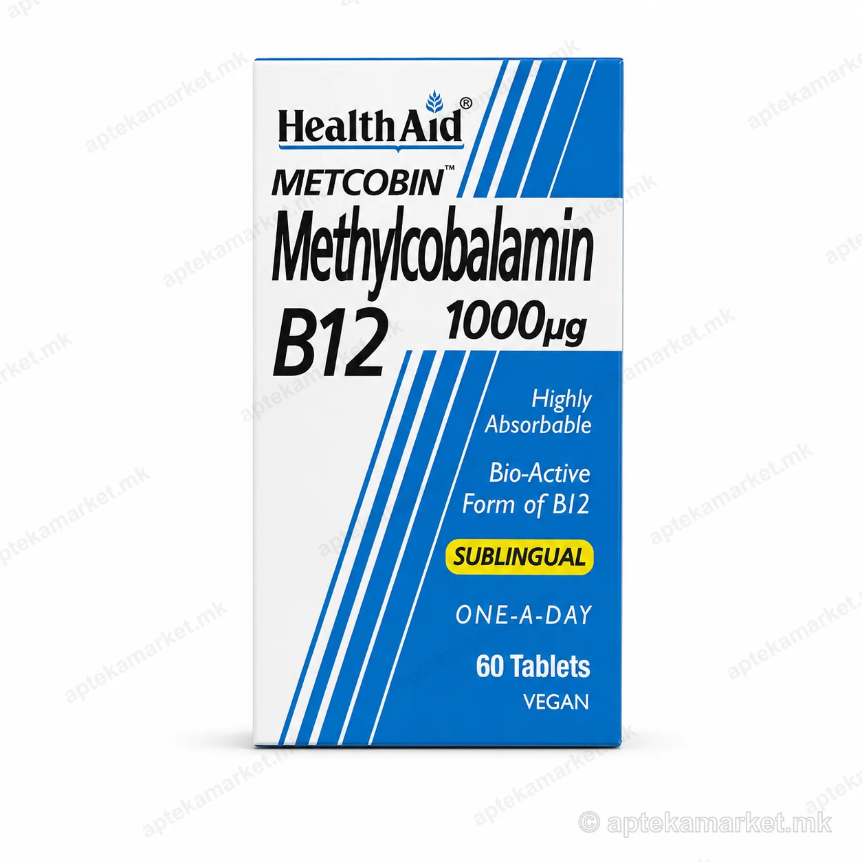 HealthAid Metcobin Methylcobalamin B12 1000 μg таблети 60 - HealthAid