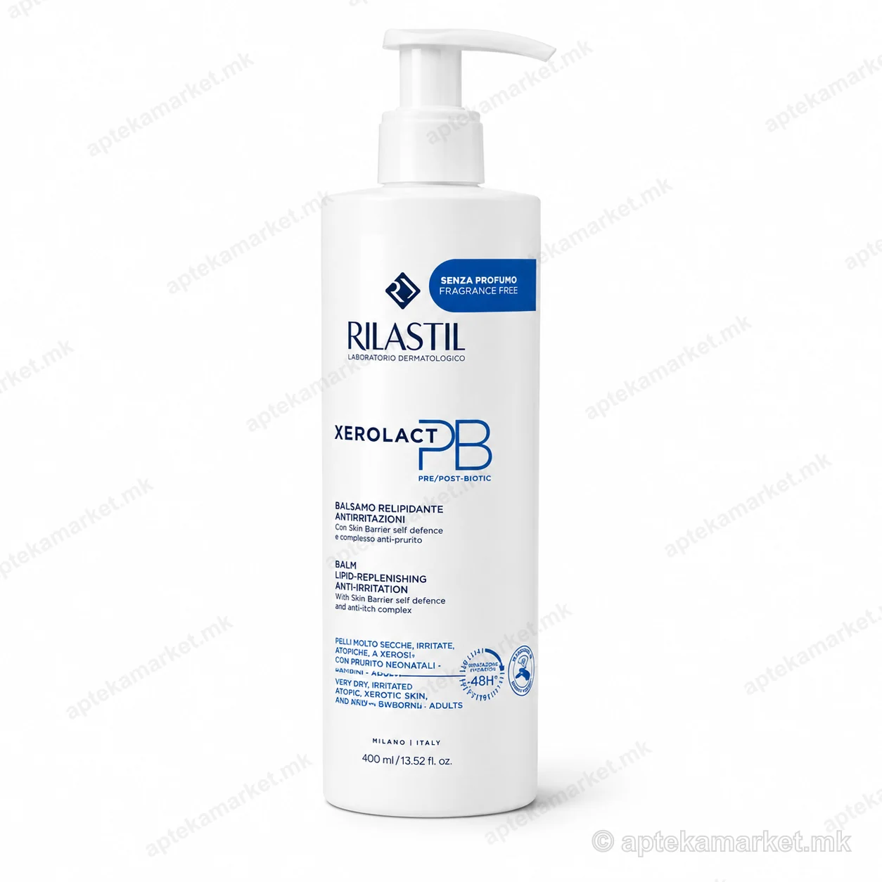 Rilastil Xerolact PB Balm од Rilastil пакување на бела позадина