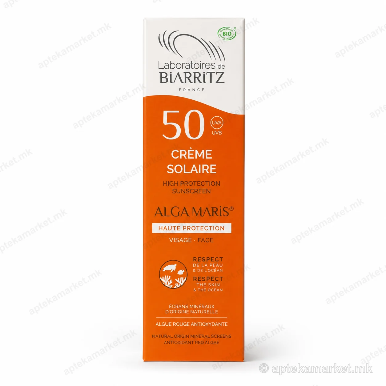 Laboratoires de Biarritz Alga Maris Crème Solaire SPF50 пакување