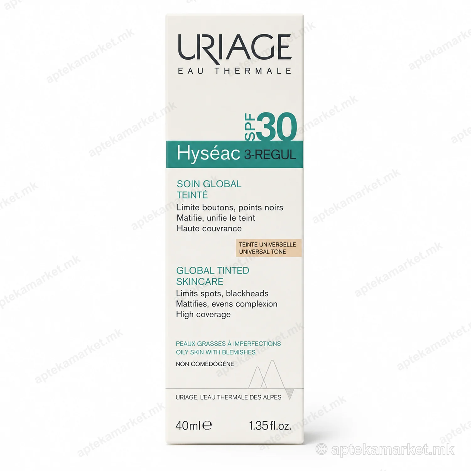 Uriage Hyséac 3-Regul SPF30 Tinted пакување