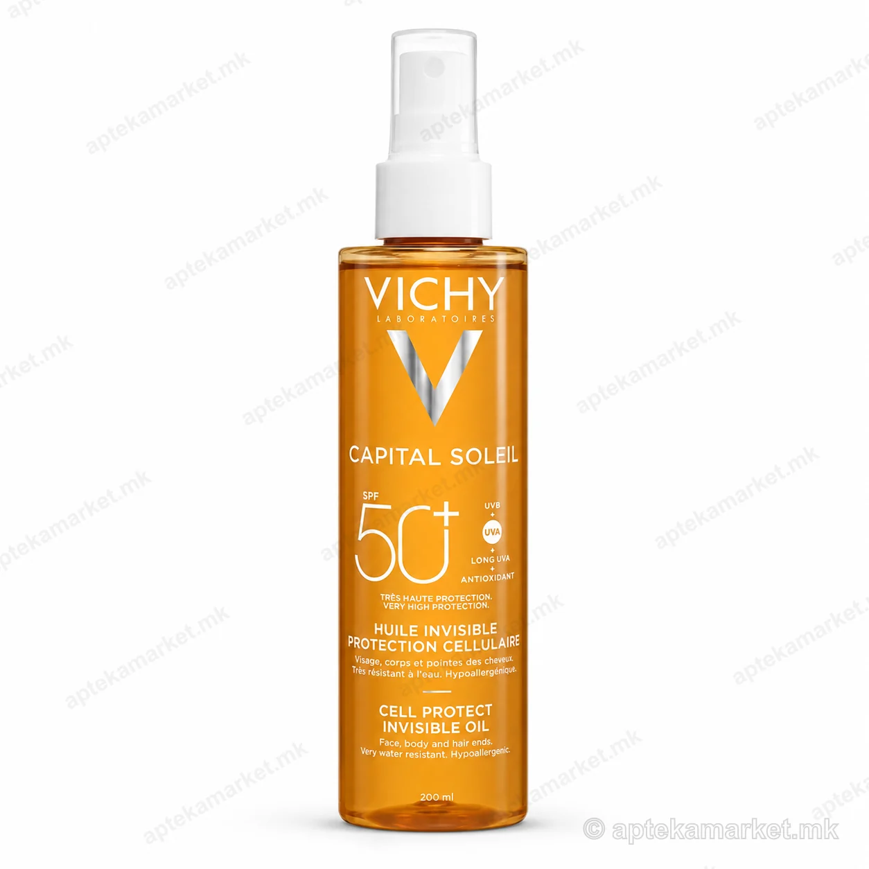 Vichy Capital Soleil SPF 50 Oil од Vichy пакување на бела позадина